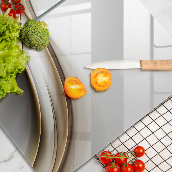 Glas Herdabdeckplatte Weiche Linien Abstraktion