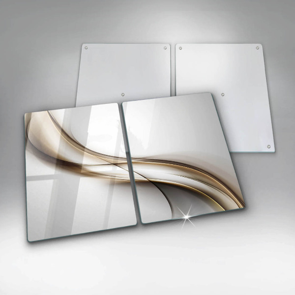Glas Herdabdeckplatte Weiche Linien Abstraktion