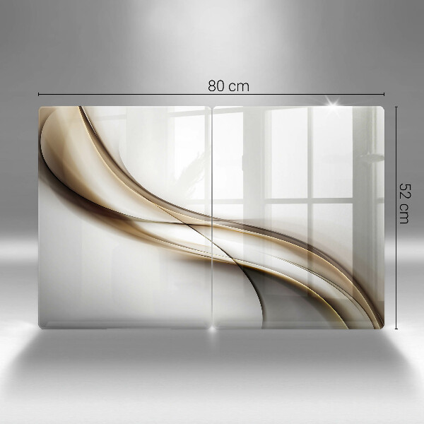 Glas Herdabdeckplatte Weiche Linien Abstraktion