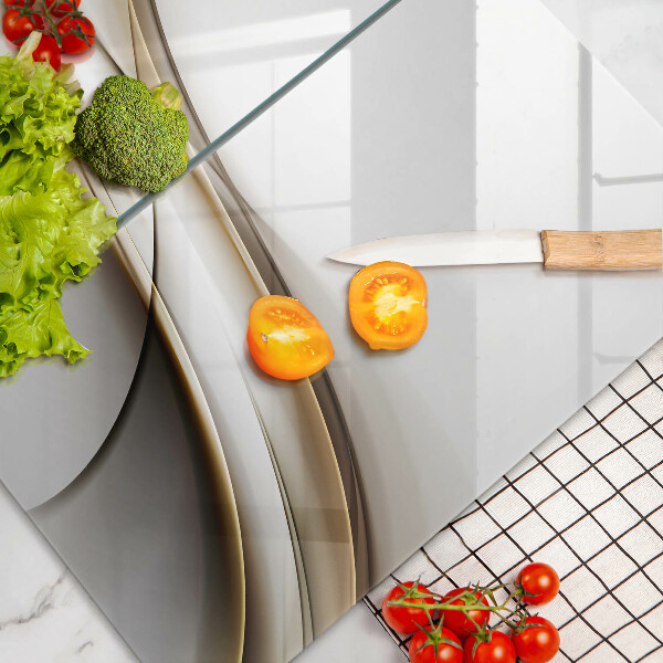 Glas Herdabdeckplatte Weiche Linien Abstraktion