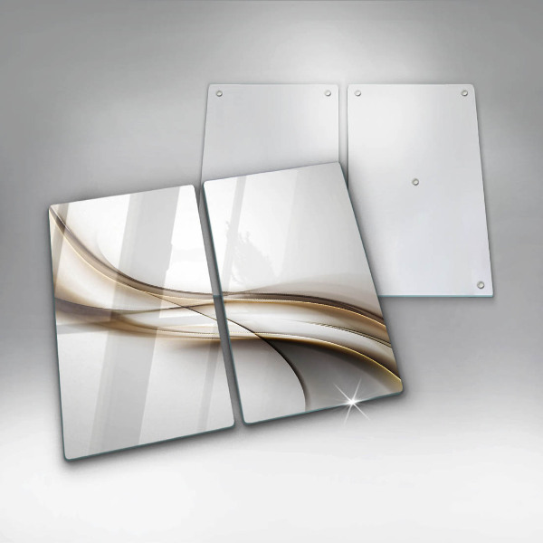 Glas Herdabdeckplatte Weiche Linien Abstraktion