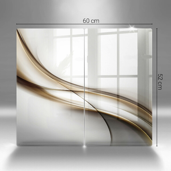 Glas Herdabdeckplatte Weiche Linien Abstraktion