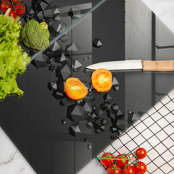 Glas Herdabdeckplatte Abstraktion von 3D-Formen