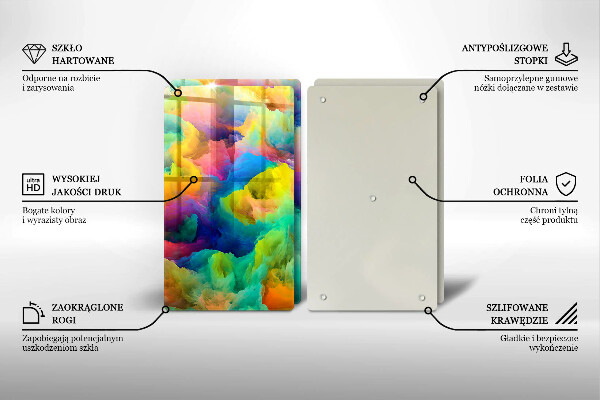 Glas Herdabdeckplatte Bunte Abstraktion