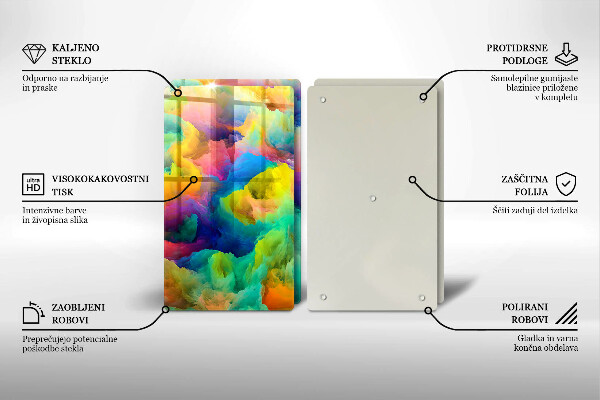 Glas Herdabdeckplatte Bunte Abstraktion