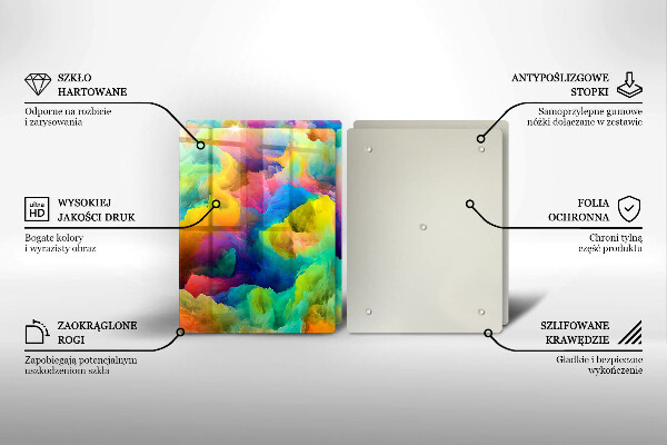 Glas Herdabdeckplatte Bunte Abstraktion