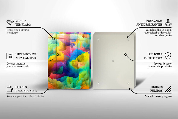 Glas Herdabdeckplatte Bunte Abstraktion