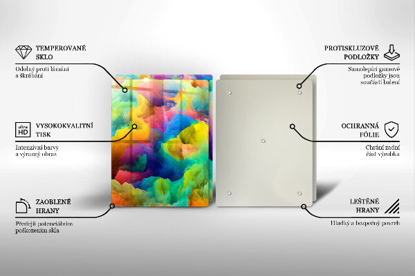 Glas Herdabdeckplatte Bunte Abstraktion