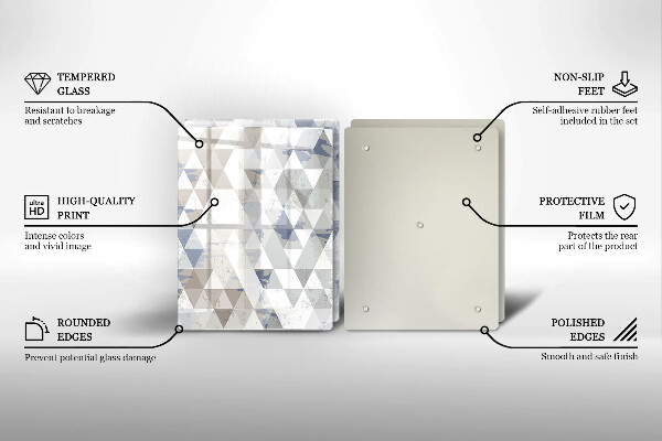 Glas Herdabdeckplatte Dreiecksmuster