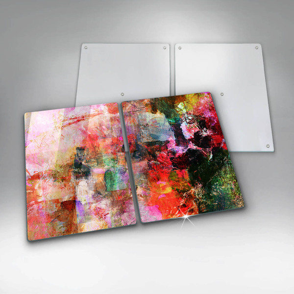 Glas Herdabdeckplatte Abstraktion malen