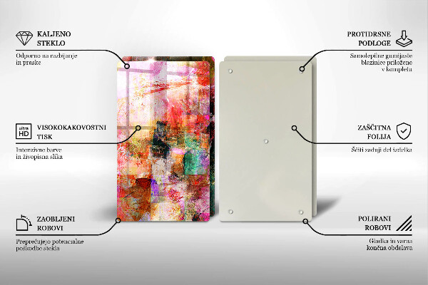 Glas Herdabdeckplatte Abstraktion malen