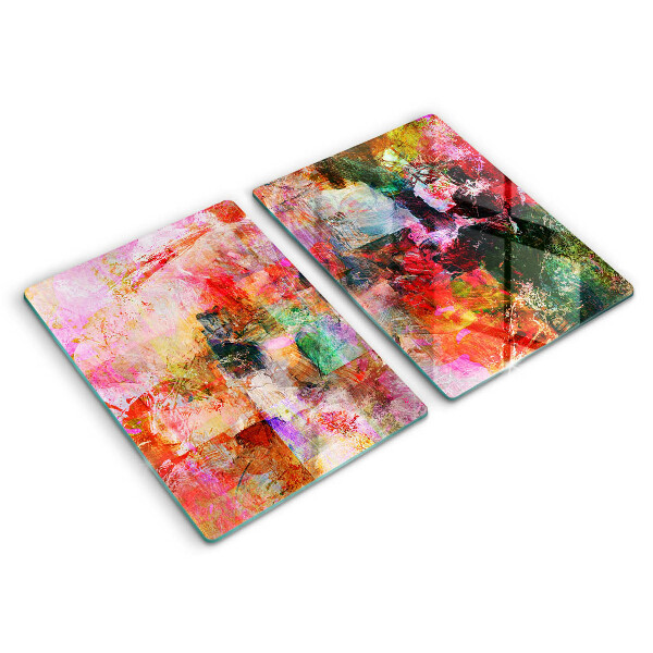 Glas Herdabdeckplatte Abstraktion malen