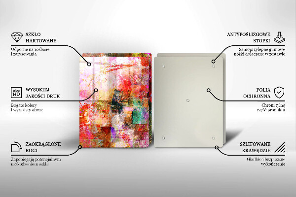 Glas Herdabdeckplatte Abstraktion malen