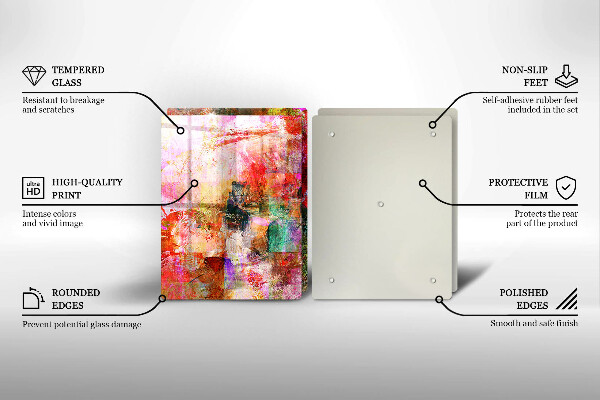 Glas Herdabdeckplatte Abstraktion malen