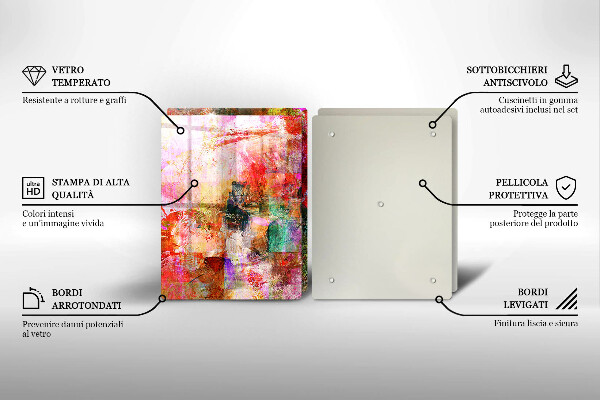 Glas Herdabdeckplatte Abstraktion malen