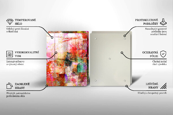 Glas Herdabdeckplatte Abstraktion malen