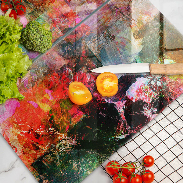 Glas Herdabdeckplatte Abstraktion malen