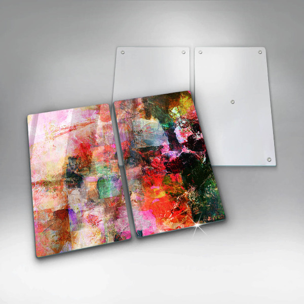 Glas Herdabdeckplatte Abstraktion malen