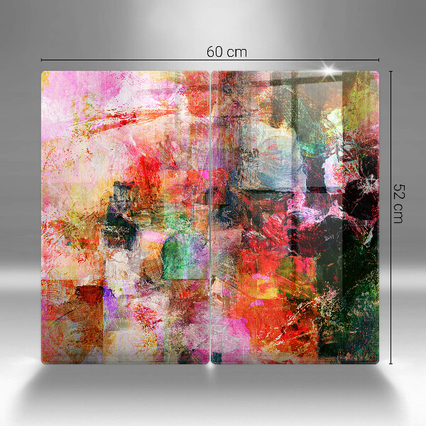 Glas Herdabdeckplatte Abstraktion malen