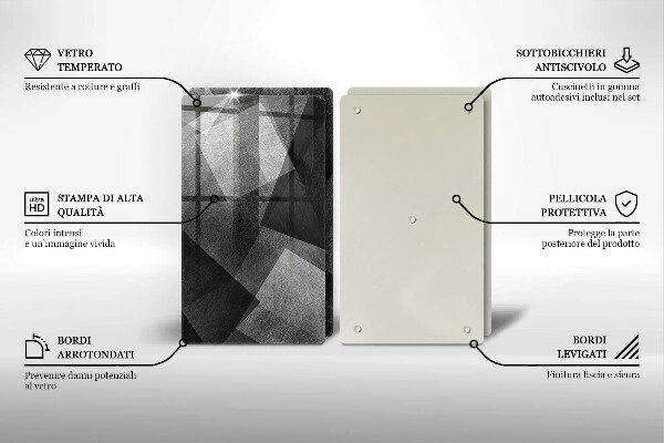 Glas Ceranfeldabdeckung Geometrische Abstraktion