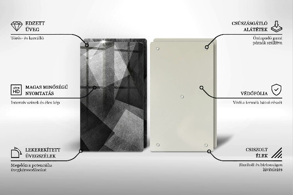 Glas Ceranfeldabdeckung Geometrische Abstraktion