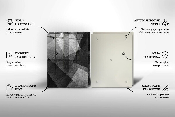 Glas Ceranfeldabdeckung Geometrische Abstraktion