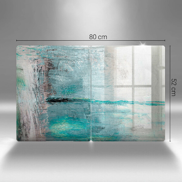 Glas Herdabdeckplatte Malen Sie Abstraktionshintergrund