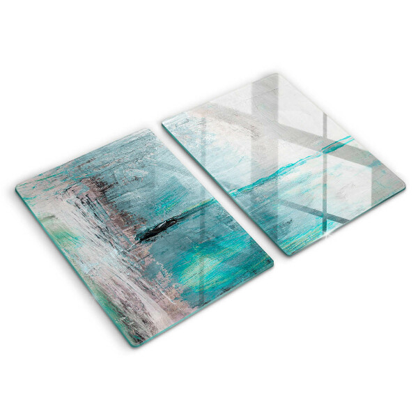 Glas Herdabdeckplatte Malen Sie Abstraktionshintergrund