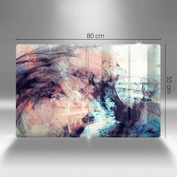 Glas Herdabdeckplatte Gemalte Abstraktion