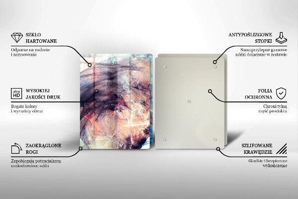 Glas Herdabdeckplatte Gemalte Abstraktion