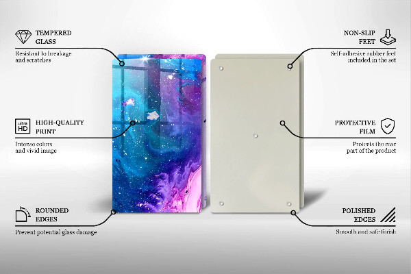 Glas Ceranfeldabdeckung Abstraktionstinten