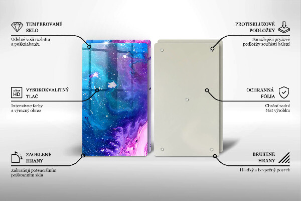 Glas Ceranfeldabdeckung Abstraktionstinten