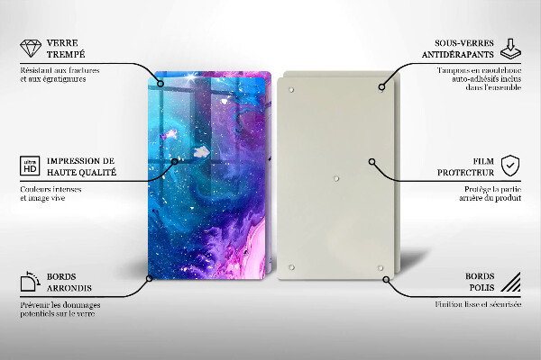 Glas Ceranfeldabdeckung Abstraktionstinten