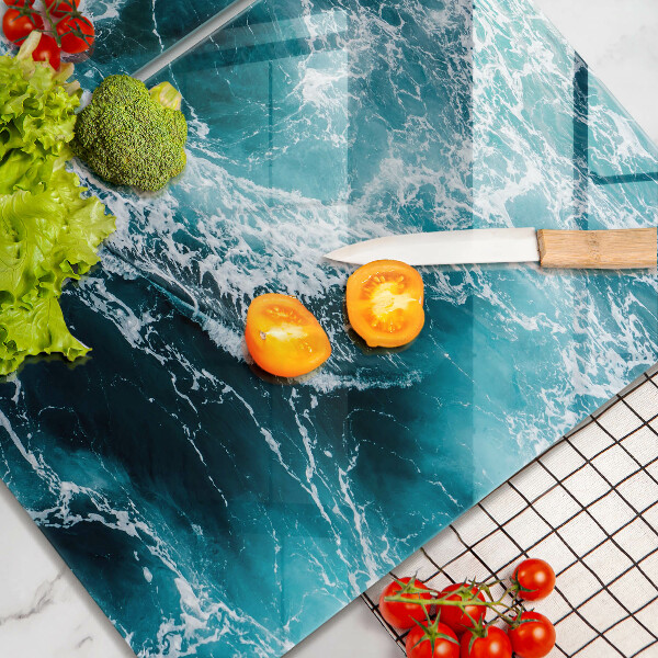 Glas Ceranfeldabdeckung Schäumende Wasserwellen