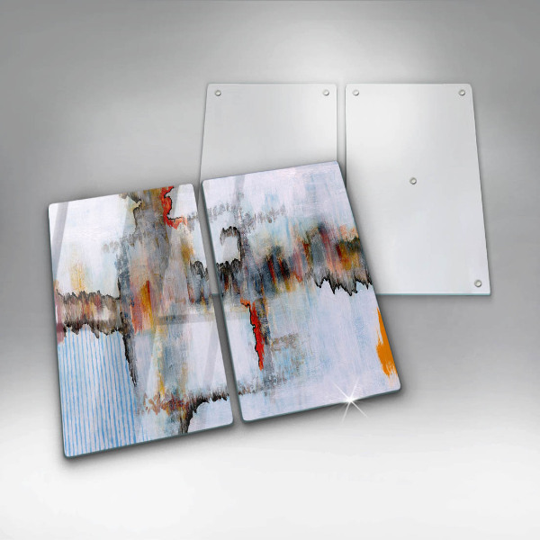 Glas Herdabdeckplatte Abstraktionsfarben