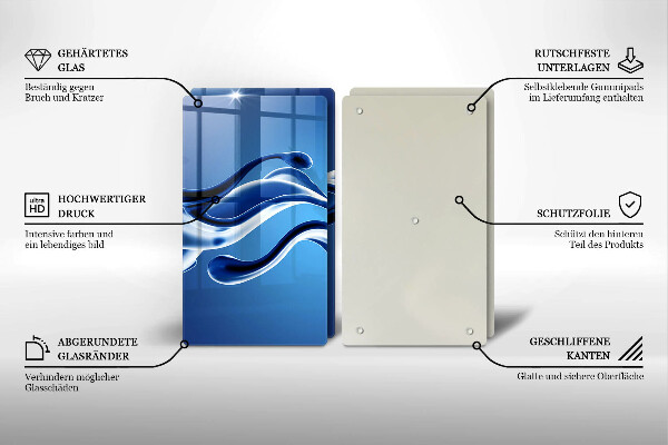 Glas Ceranfeldabdeckung Flüssige Abstraktion
