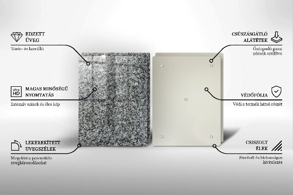Glas Herdabdeckplatte Steinstruktur