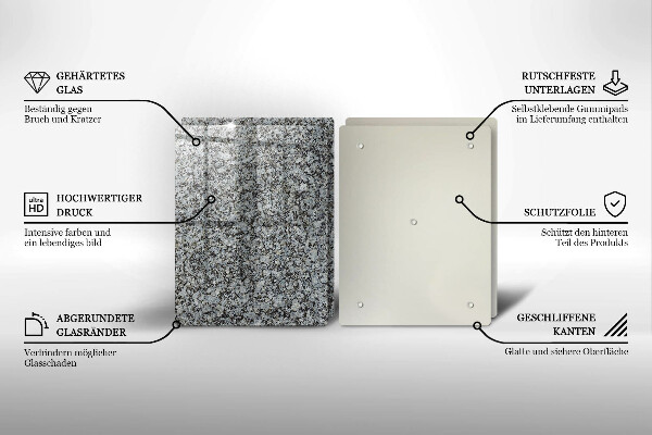 Glas Herdabdeckplatte Steinstruktur