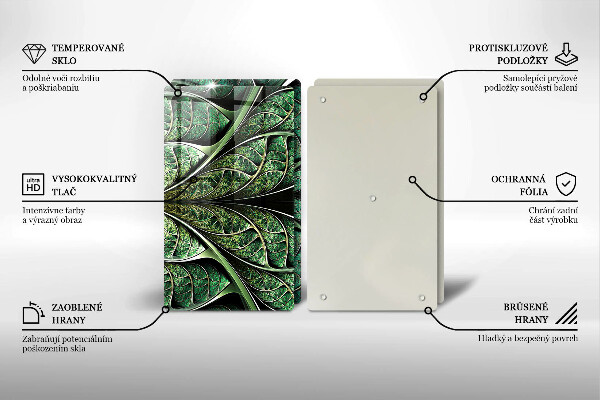 Glas Herdabdeckplatte Struktur der Blattadern