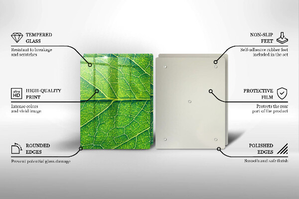 Glas Herdabdeckplatte Naturblattadern