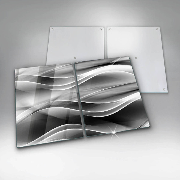 Glas Herdabdeckplatte Abstrakte Rauchlinien