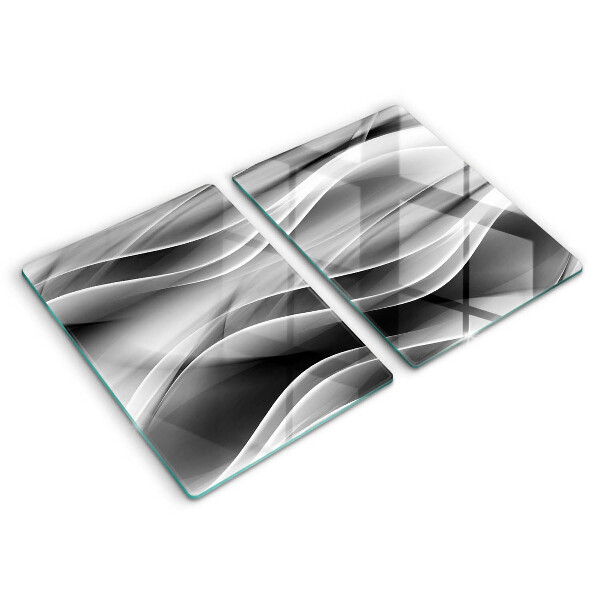 Glas Herdabdeckplatte Abstrakte Rauchlinien