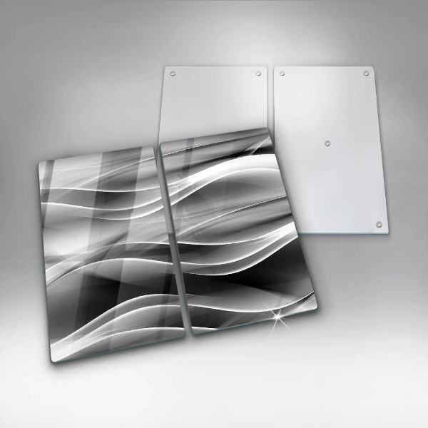 Glas Herdabdeckplatte Abstrakte Rauchlinien