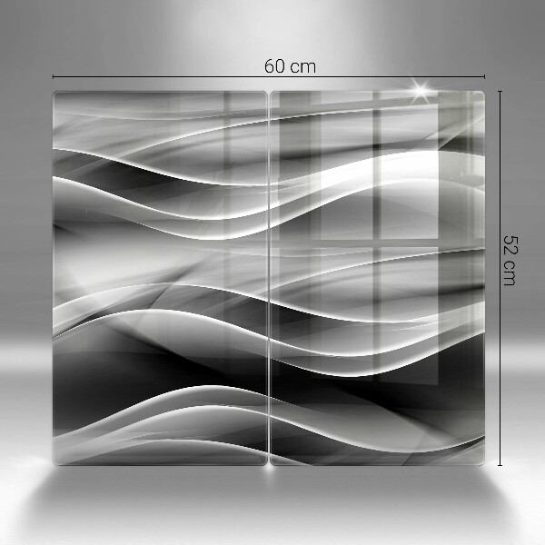 Glas Herdabdeckplatte Abstrakte Rauchlinien