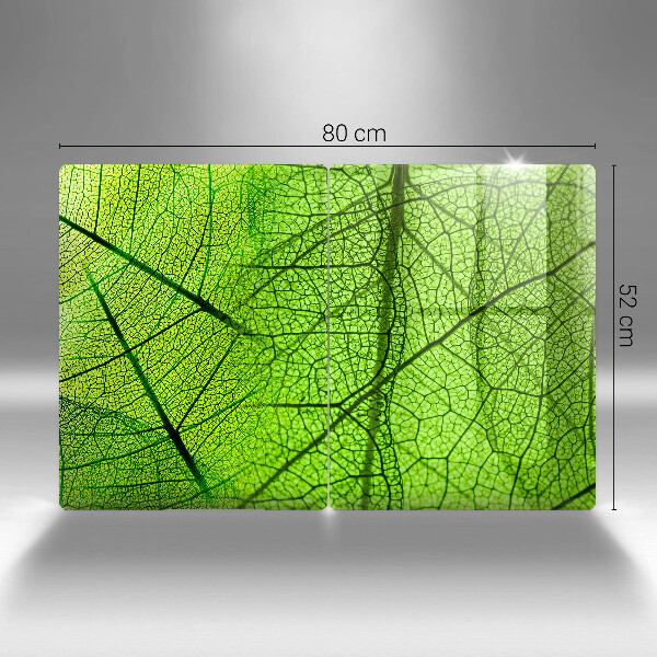 Glas Herdabdeckplatte Naturblattadern