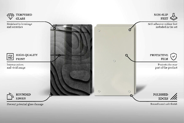 Glas Herdabdeckplatte 3D-Steinformen