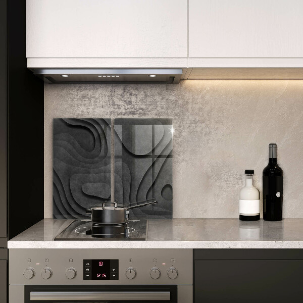 Glas Herdabdeckplatte 3D-Steinformen