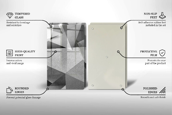 Glas Herdabdeckplatte Konkrete scharfe Abstraktion