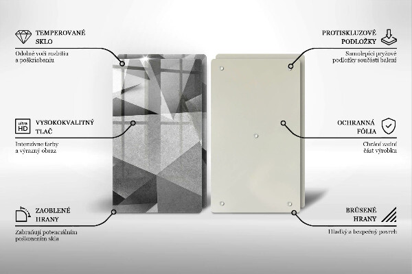 Glas Herdabdeckplatte Konkrete scharfe Abstraktion