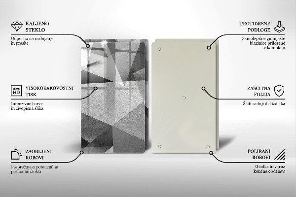 Glas Herdabdeckplatte Konkrete scharfe Abstraktion